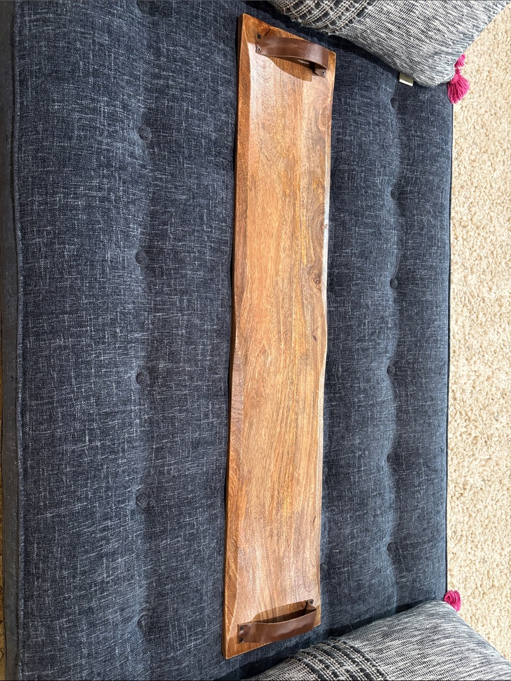 Hearth & Hand Long Wood Serving Tray - Natural Brown